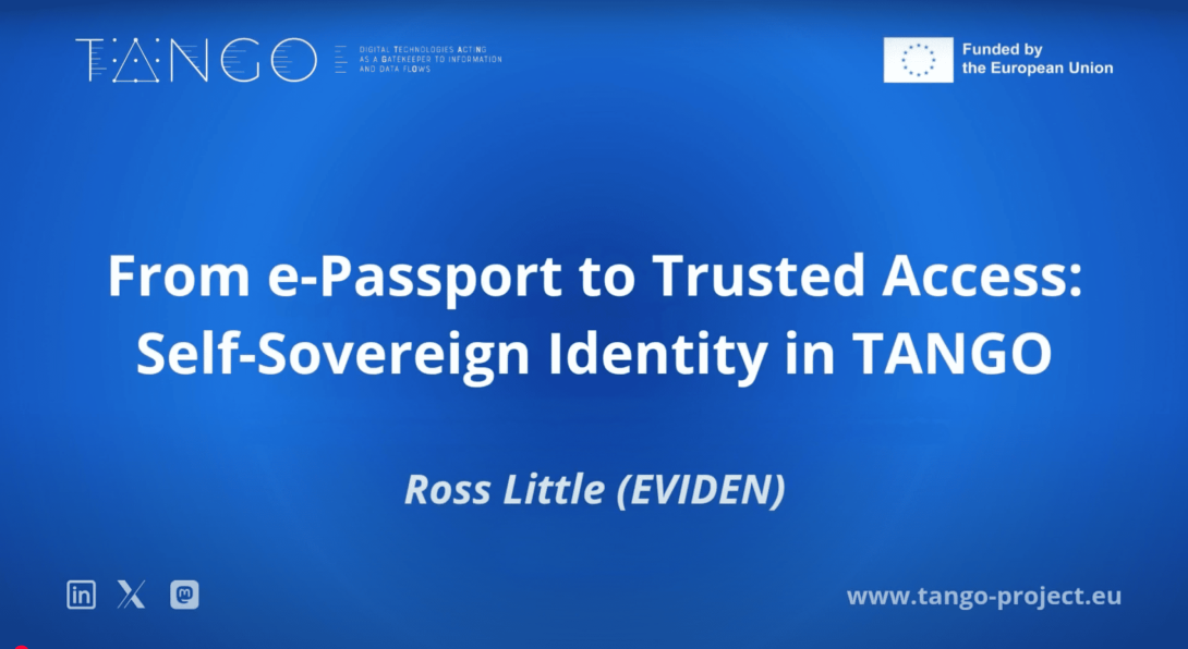 Self-Sovereign Identity in TANGO Ross Little